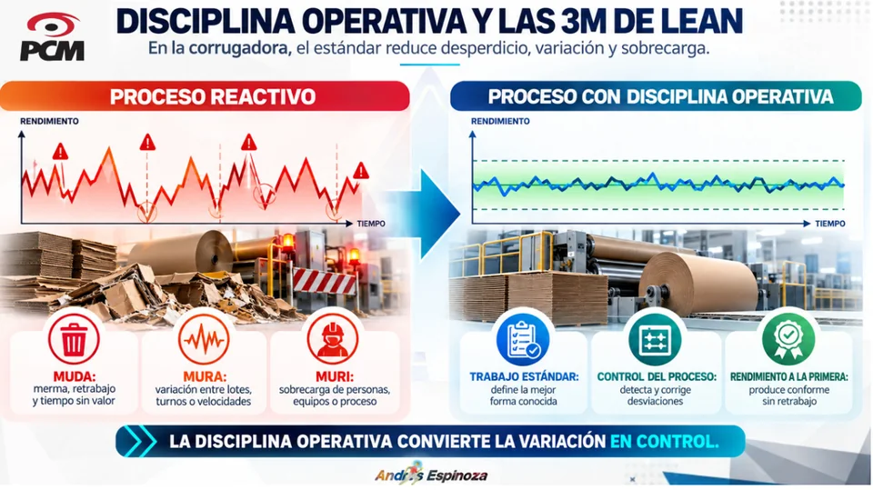 Material de disciplina operativa relacionado con una corrugadora